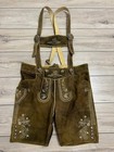 Stockerpoint Men   s Lederhosen Oktoberfest Bavarian Leather Shorts Eu 54 Loden 