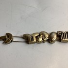 Theme Bracelet Sports Football Related Charms Brass Slide Helmets