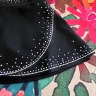 Rhinestone Embellished Skort 10 Kids Faux Wrap Performance Black Dancewear