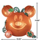 Disney Airblown 6    Mickey Mouse Emote Glow Inflatable Animated Pumpkin  Orange