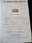 Rent Original Playbill Jonathan Larson Michael Greif