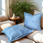Chenille Throw Pillowcase Set 0f 2 Modern Accent Pillow Covers For Livingroom