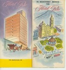 1950s Hotel Rio - Monterrey Mexico Program Map Downtown Travel Souvenir 