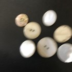 Button Mother Of Pearl Antique Lot Retro Vintage Buttons Old Brass Shank