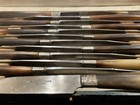 Vintage A  Foch- Dijon  France Hand Forged Steel 12-piece Knife Set-horn Handles
