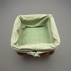 Rare Pottery Barn Kids Sabrina Basket Medium Chestnut Gingham Liner 12   