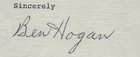 Ben Hogan - Typed Letter Signed 07 16 1992