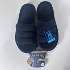 Isotoner Signature Womens Black Memory Foam Slide Slippers Size Medium 7 5-8 New