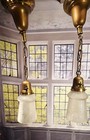 Antique Pair 1920 s Victorian Hanging Ceiling Light Fixtures Pendant Sconces