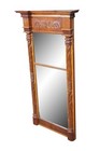 Antique Federal Carved Mahogany Trumeau Pier Mantel Mirror 35 