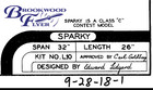Comet Sparky Plans   Parts Patterns For 32  Ot Rubber Free Flight Model Airplane