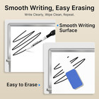Desktop Whiteboard With Stand 16  X 12   Double-sided Magnetic Dry Erase Board F