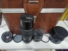 Vintage Camera Lens Flash Lot - Soligot Vivitar Sears Konica Osawa Kiron Ect   