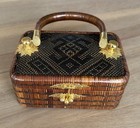 Thailand Yan Lipao Bag Purse - Thai Basket Weaving - Mirror Inside - Great 