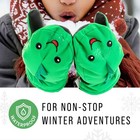Water Resistant Kids Gloves With Fun Creatures - Gloves With Thinsulate  Small