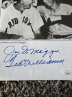 Joe Dimaggio Ted Williams Autographed 7x6 Cut Calendar Photo Hof Duel Signed Jsa