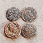 Lot Of 4 Ancient Roman Greek Bronze Silver Group Coins