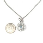 Nib Effy Sterling Silver White Sapphire And Topaz Necklace Retail  546