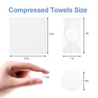100 Pcs Compressed Towel  Portable Compressed Towel Tablets  Compressed Hand Wip