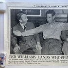 1947 Illustrated Current News Premium Poster Ted Williams New Contract Red Sox