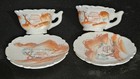 Vintage Miniature Child Toy Tea Set Made In Japan Cups saucers Landscape