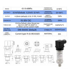 Rs485 Pressure Transmitter Sensor -1-400bar 4-20ma 0-10v G1 4