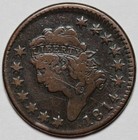 1814 Classic Head Large Cent - Crosslet 4 - Scratches - Us 1c Copper Coin