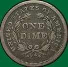 1837 No Stars Seated Liberty Dime Very Fine Vf Coin  41105