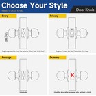 Keyed Entry Door Knob With Lock And Key  Exterior And Interior Door Knob For Bed