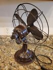Vintage Westinghouse Brown Electric Oscillating Fan 4 Blades Cat No 12-wl-3