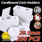 200pcs Cardboard Coin Holders 20 5mm 2 x2  Storage Flips For Pennies   Dimes