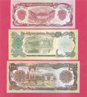 Afghanistan 100 500 1000 Afghani 1990 Uncirculated Set Of 3