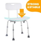 Shower Seat Bath Bench W back Adjustable Height 400lbs Inside Bathtub Chair