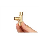 2 Pack 1 4  Npt Brass Street Tee Pipe Fitting Female X Female X Male