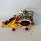 Vintage Chinese Lion dragon Dance Head Puppet Mask Folk Art Paper M  ch   Handmade