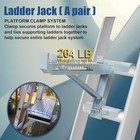 1 Pair Ladder Jacks For Metaltech Scaffolding Platform  2-rung Short 2 Pack