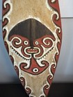 Vintage Papua New Guinea Gope Board Hand Carved Wood By Tribal Natives Folk Art