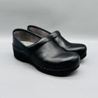 Dansko Shoes Womens 7 5 Black Leather Lt Professional Clog Comfort Work Nursing