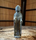 Kannon Bodhisattva Small Bronze Statue 4 Inch Tall Japanese Antique Figurine