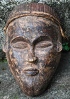 Antique Chokwe African Tribal Hand Carved Ceremonial Wood Mask Congo Old large