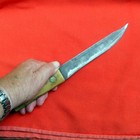 Vintage Hand Forged  Fixed Blade Knife  7    Hi-carbon Blade  4-1 2  wood Handle