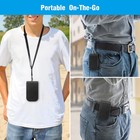 Medmax Pu Leather Protective Case With Detachable Hanging Lanyard Black