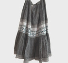 Vintage Miccosukee Seminole Native American Indian Handmade Gray Patchwork Skirt