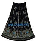 Plus Size Xl xxl 1x 2x Indian Ethnic Floral Sequin Maxi Skirt For Women Boho