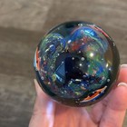 Vintage Murano Style Fish Aquarium Paperweight Glass Tropical Scene Bubble Large