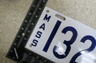 Massachusetts Porcelain 1912 License Plate Tag Ma   Mass  13264  aycf 