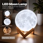 3d Led Moon Lamp Night Light White Light 8 5cm Freestanding Indoor