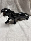 12 X 6 1 4  Roaring Black Panther Ceramic Statue Sculpture Mcm Vintage