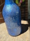 John Ryan Excelsior Soda Works Savannah Ga Cobalt Blue Blob Top Bottle