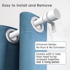 Window Curtain Rod With Aluminum End Cap 16-88 Adjustable 1  Dia  White